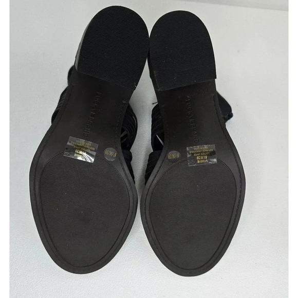 Lucky Brand Darvie Leather Black Sandal Bootie Strappy Open Toe Shoe 8.5 NEW - Picture 7 of 8